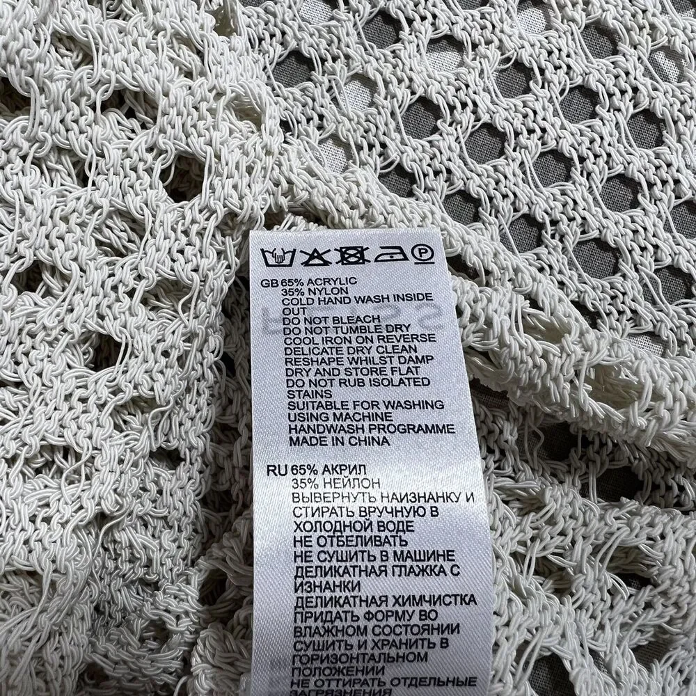 REISS Roni Open-Knit Jumper Pullover Sweater Crewneck in Natural Size S NWT